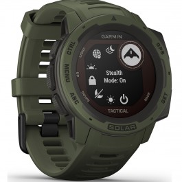 Reloj smartwatch garmin instinct solar tactical verde militar f.cardiaca - gps - 45mm - solar - acelerometro - bt - 10 atm