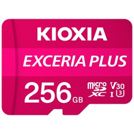 Tarjeta memoria micro secure digital sd kioxia 256gb exceria plus uhs - i c10 r98 con adaptador