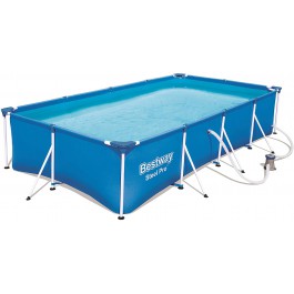 Bestway 56424 -  piscina desmontable tubular infantil family splash frame pool 400x211x81 cm depuradora de cartucho de 1.249 li