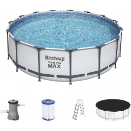 Bestway 56438 -  piscina redonda con depuradora estructura metalica ø457x122 cm