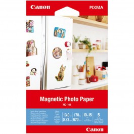 Papel canon foto magnetico mg - 101 3634c002 a6 10x15 -  5 hojas