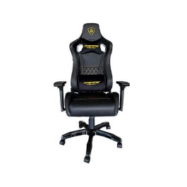 Silla gaming keep out hammer black gold incluye cojines cervical y lumbar