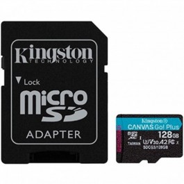 Tarjeta memoria micro sdxc 128gb kingston canvas go uhs - i cl10 r: 170mb - s  w:90mb - s