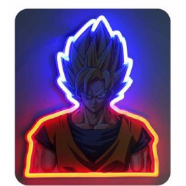 Goku mural neon 30 cm dragon ball z