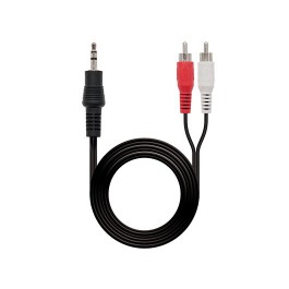 Cable audio nanocable 1xjack 3.5 to 2xrca 1.5m