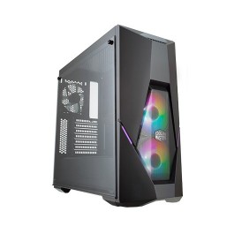 Caja ordenador gaming atx coolermaster masterbox k500 argb negro cristal templado - 2xven 120mm argb - 1xven 120mm