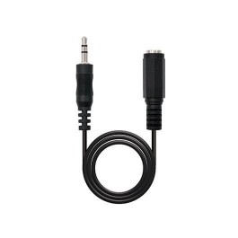 Cable audio jack - 3.5m a jack - 3.5h nanocable 3m -  macho - hembra -  negro