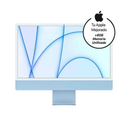 Ordenador all in one apple imac 24pulgadas retina 4.5k blue 2021 chip m1 8c -  16gb -  ssd 512gb -  gpu 8c