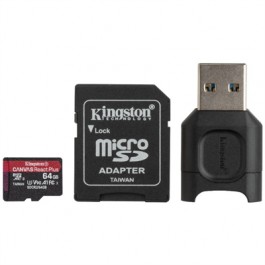 Memoria micro sdxc 64gb kingston mlpmr2 uhs - ii + adaptador sd + adaptador usb