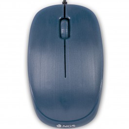 Raton con cable ngs flameblue - optico - 1000dpi - 2 botones + scroll -  ergonomico - usb - azul