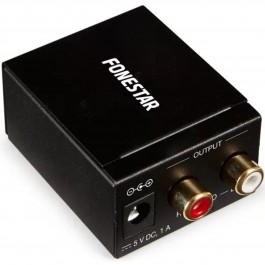 Convertidor de audio fonestar fo - 37da - audio digital en analógico - entrada óptica spdif -  coaxial spdif - salida audio est