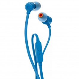 Auriculares intrauditivos jbl t110 blue - pure bass - drivers 9mm - cable plano - manos libres