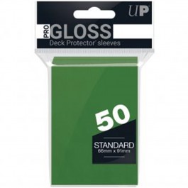 Fundas standard ultra pro color verde para cartas paquete de 50
