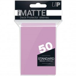 Fundas standard ultra pro matte color rosa para cartas paquete de 50