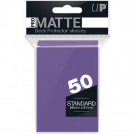 Fundas standard ultra pro matte color morado para cartas paquete de 50