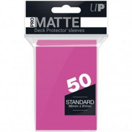 Fundas standard ultra pro matte color rosa claro para cartas paquete de 50
