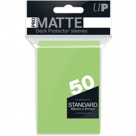 Fundas standard ultra pro matte color lima para cartas paquete de 50
