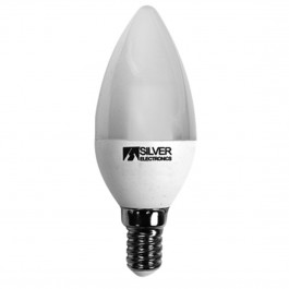 Bombilla led decorativa silver electronic vela 6w65w -  e14 -  5000k -  550 lm -  luz extra calida -  a+