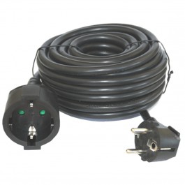 Cable prolongador de corriente silver electrics 3m -  3x 1.5mm -  250v -  16a -  3.500w negro