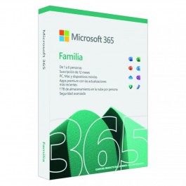 Microsoft office 365 familia 6 licencias 1 año caja