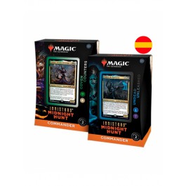 Juego de cartas caja de cartas wizards of the coast magic the gathering commander display innistrad midnight hunt 4 mazos españ