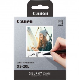 Papel fotografico canon xs - 20l 20 hojas + tinta de color