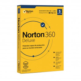 Antivirus norton 360 deluxe 50gb español 1 usuario 5 dispositivos 1 año in box