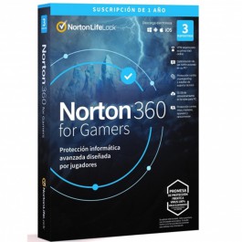 Antivirus norton 360 for gamers 50gb español 1 usuario 3 dispositivos 1 año in box