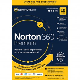Antivirus norton 360 premium 75gb español 1 usuario 10 dispositivos 1 año esd no retornable