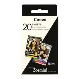Papel fotografico canon zp - 2030 20 hojas zink para zoemini