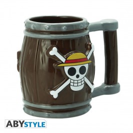 Taza 3d abysse one piece barril jolly roger logo