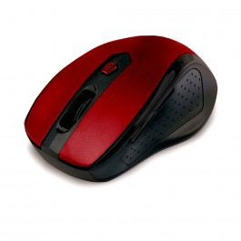 Mouse raton optico phoenix ph516r+ wireless inalambrico 2.4ghz nano receptor 800 - 1600 dpi 5 botones + scroll rojo