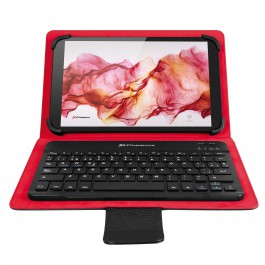 Funda universal + teclado bluetooth phoenix phkeybtcase9 - 10+ para tablet - ipad - ebook 9'' - 10pulgadas - super fina slim - 