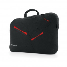 Funda - maletin sleeve neopreno phoenix stockholm para portatil netbook hasta 13.5pulgadas negro acabados rojo