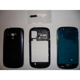 Repuesto housing completo para smartphone samsung galaxy s3 mini i8190 azul