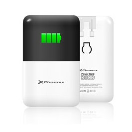 Cargador ac + bateria portatil 2 en 1  phoenix power bank 3000 ma  ipad - iphone - tablet - moviles - smartphones - mp4 - gps -
