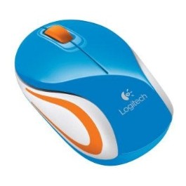 Mouse raton logitech m187 optico wireless inalambrico azul 2.4ghz mini