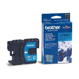 Cartucho tinta brother lc980c cian 260 paginas dcp - 165c -  dcp - 195c -  dcp - 375cw -  mfc - 250c -  mfc - 255cw