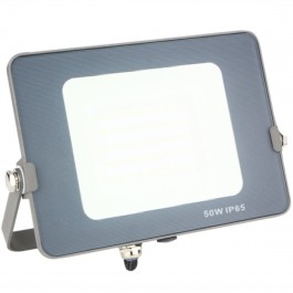 Foco proyector led silver electronics forge ips 65 50w -  5700k luz fria -  4.000lm color gris