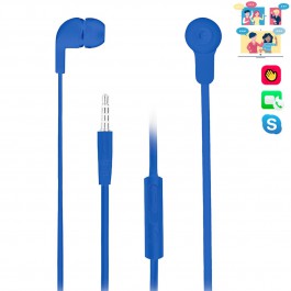 Auriculares intrauditivos ngs cross skip blue -  tecnologia voz assistant - 20hz - 20khz - 106db  - jack 3.5mm - cable 1.2m