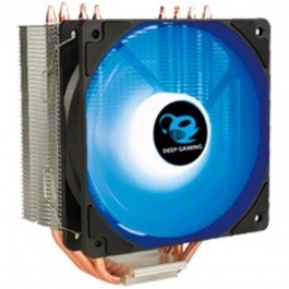 Ventilador disipador cpu coolbox deep cyclone ii gaming. para intel y amd led azul